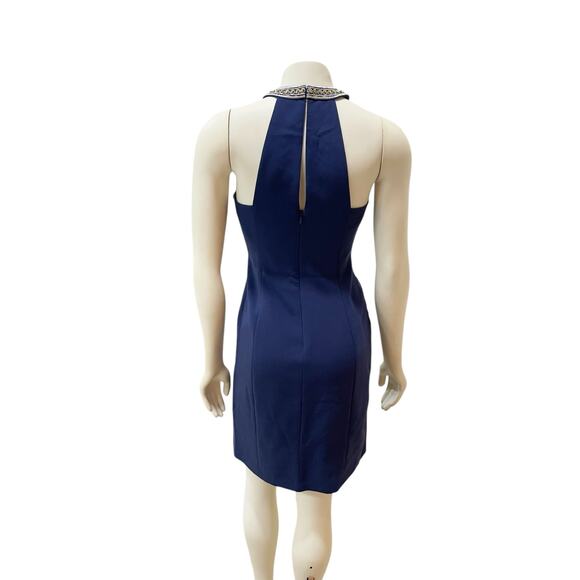 Lilly Pulitzer Benita Shift Navy Gold Embroidered Beaded Cocktail Dress Size 0 - Picture 14 of 16